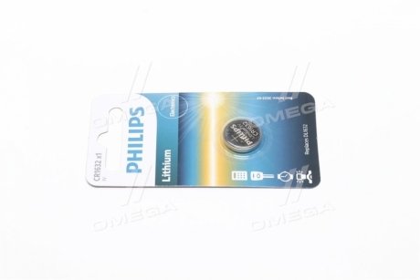 Батарейка CR1632 - 3.0V coin 1-blister (16.0x 3.2) - Lithium Philips CR1632/00B (фото 1)