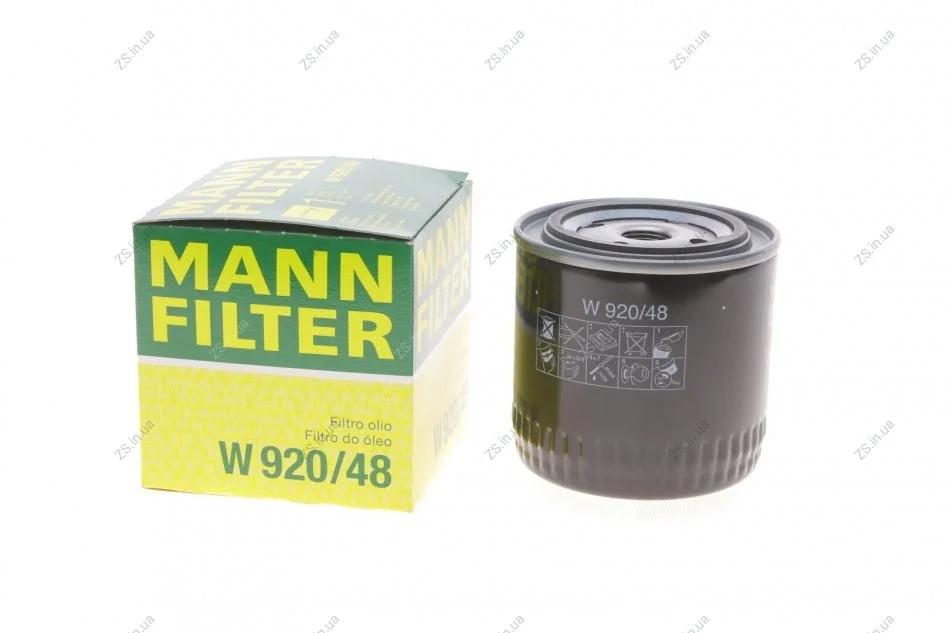 Фільтр масляний двигуна NISSAN PATHFINDER, NAVARA 2.5 dCi 05- (пр-во MANN) MANN-FILTER W920/48 (фото 1)