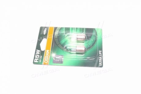 Лампа розжарювання R5W 12V 5W BA 15s Ultra Life (blister 2шт) OSRAM 5007ULT-02B (фото 1)