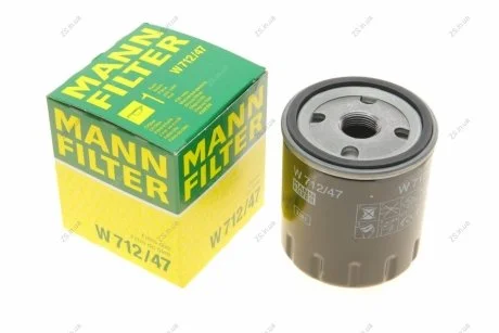 Фільтр масляний двигуна RENAULT TRAFIC, MASTER, LAGUNA 80-98 (MANN) MANN-FILTER W712/47