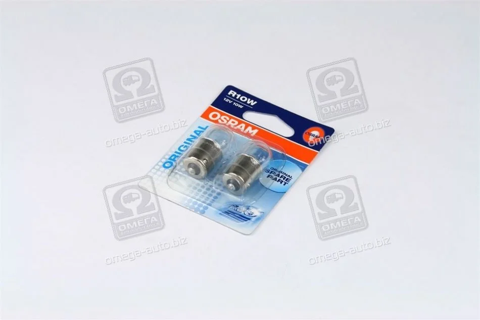 Лампа допоможуть. освітлення R10W 12V 10W ВА15s (2 шт) blister (пр-во) OSRAM 5008-02B (фото 1)