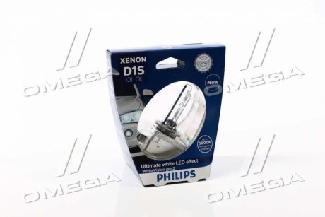 Лампа ксенонова D1S 85V 35W P32d-3 WhiteVision gen2 5000K Philips 85415WHV2S1