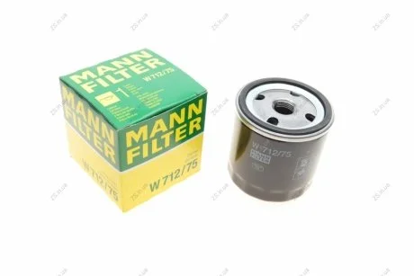 Фільтр масляний двигуна LANOS, AVEO, LACETTI, NUBIRA, NEXIA (MANN) MANN-FILTER W712/75