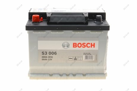 Акумулятор 56 Ah-12v (S3006) (242x175x190),L,EN480 !КАТ. -15% Bosch 0092S30060