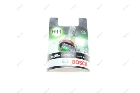Лампа розжарювання H11 12V 55W PGJ19-2 LONGLIFE DAYTIME Bosch 1 987 301 340