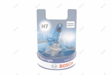 Лампа розжарювання 12V 55W H7 PURE LIGHT (blister 1 шт) Bosch 1 987 301 012
