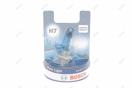 Лампа накаливания 12V 55W H7 PURE LIGHT (blister 1 шт) Bosch 1 987 301 012