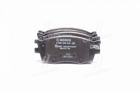 Колодка торм. диск. HYUNDAI ACCENT, KIA RIO II передн. Bosch 0 986 495 240 (фото 1)