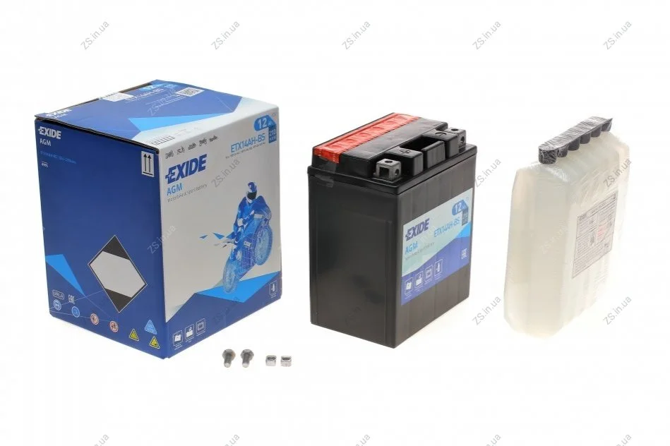 Аккумулятор 12Ah-12v Exide AGM (134х89х164) L, EN210 EXIDE ETX14AH-BS (фото 1)