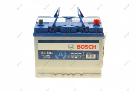 Акумулятор 72Ah-12v EFB (S4E41) (261x175x219),R,EN760 Азія Bosch 0092S4E410