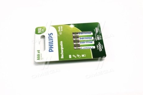 Аккумулятор R03 / AAA MULTILIFE 950 mAh Blister 4шт Philips R03B4A95/10