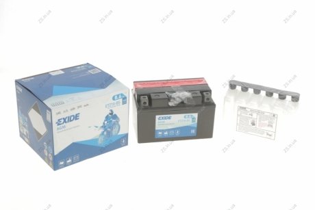 Аккумулятор 8,6Ah-12v AGM (150х87х93) L, EN145 EXIDE ETZ10-BS (фото 1)