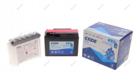 Акумулятор 2,3Ah-12v AGM (113х48х85) R, EN35 EXIDE ETR4A-BS (фото 1)