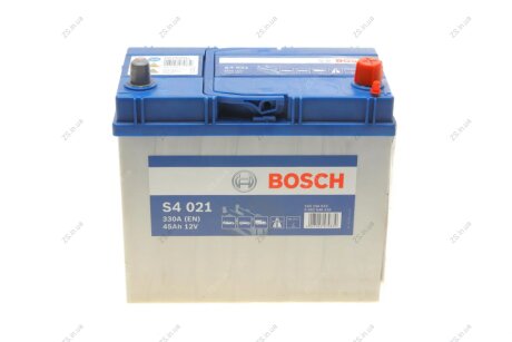 Акумулятор 45Ah-12v (S4021) (238x129x227),R,EN330(Азія)) Bosch 0092S40210