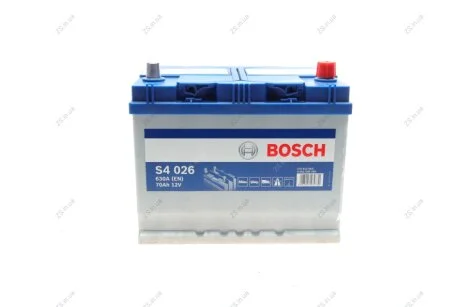 Акумулятор 70Ah-12v (S4026) (261x175x220),R,EN630(Азія)) Bosch 0092S40260