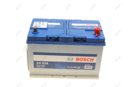 Аккумулятор 95Ah-12v (S4028) (306x173x225),R,EN830(Азия) Bosch 0092S40280