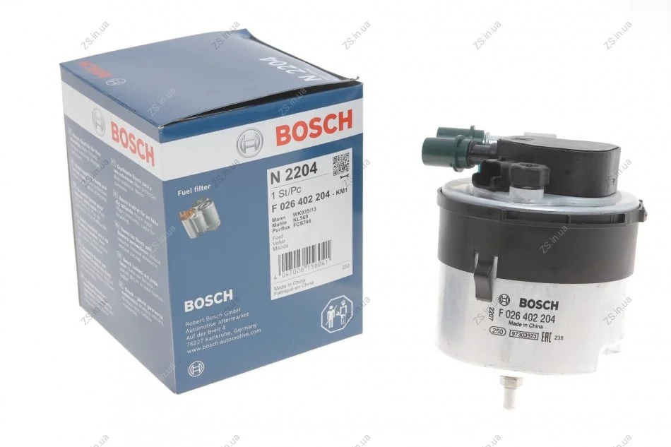 Фильтр топливный FORD FOCUS II, C-MAX 1.6 TDCI 03- (пр-во BOSCH) Bosch F026402204 (фото 1)