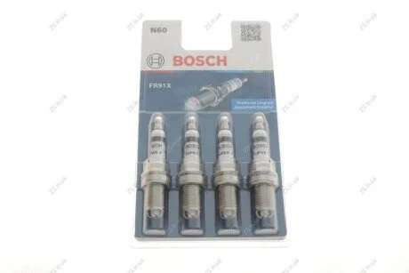 Свічка запалювання FR91X SUPER4 (OPEL) (4шт. блист.) Bosch 0242222804