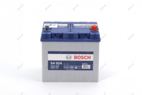 Аккумулятор 60Ah-12v (S4024) (232x173x225),R,EN540 Азия Bosch 0092S40240