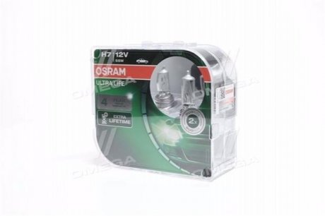 Лампа фарная H7 12V 55W PX26d ULTRA LIFE (компл.) OSRAM 64210ULT-HCB-DUO (фото 1)