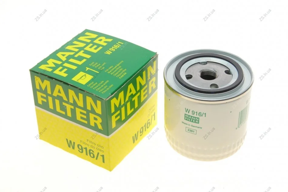 Фільтр масляний двигуна ГАЗ дв.406, FORD, TOYOTA (пр-во MANN) MANN-FILTER W916/1 (фото 1)