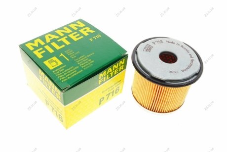 Фільтр паливний FIAT SCUDO, PEUGEOT PARTNER 96-02 (MANN) MANN-FILTER P716