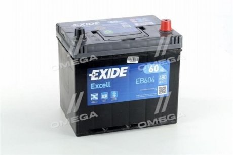 Аккумулятор 60Ah-12v EXCELL(230х172х220),R,EN480 Азия EXIDE EB604
