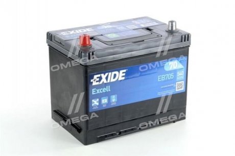 Аккумулятор 70Ah-12v EXCELL(266х172х223),L,EN540 Азия EXIDE EB705