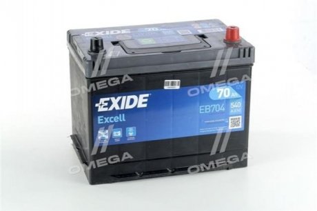 Аккумулятор 70Ah-12v EXCELL(266х172х223),R,EN540 Азия EXIDE EB704