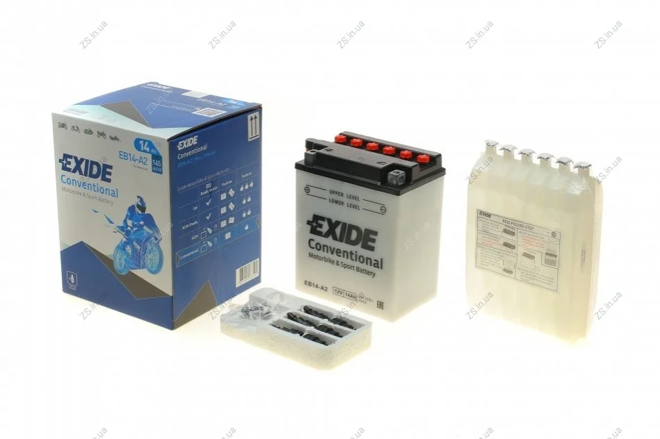 Акумулятор 14Ah-12v Exide (134х89х166) L, EN145 EXIDE EB14-A2 (фото 1)