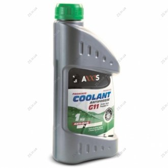 Антифриз GREEN G11 Сoolant <> (зеленый) (Канистра 1кг) AXXIS 48021029824