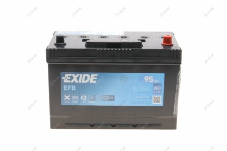 Аккумулятор 95Ah-12v EFB (306х173х222),R,EN800 Азия EXIDE EL954 (фото 1)