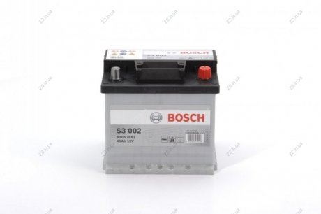 Акумулятор 45Ah-12v (S3002) (207x175x190),R,EN400 Bosch 0092S30020 (фото 1)