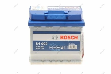 Акумулятор 52Ah-12v (S4002) (207x175x190),R,EN470 Bosch 0092S40020