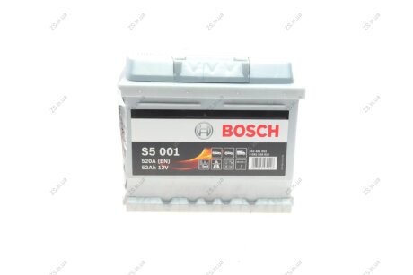 Аккумулятор 52Ah-12v (S5001) (207x175x175),R,EN520 Bosch 0092S50010
