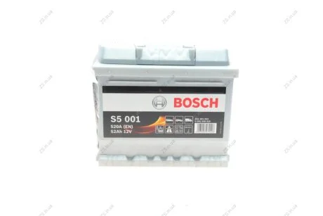 Аккумулятор 52Ah-12v (S5001) (207x175x175),R,EN520 Bosch 0092S50010
