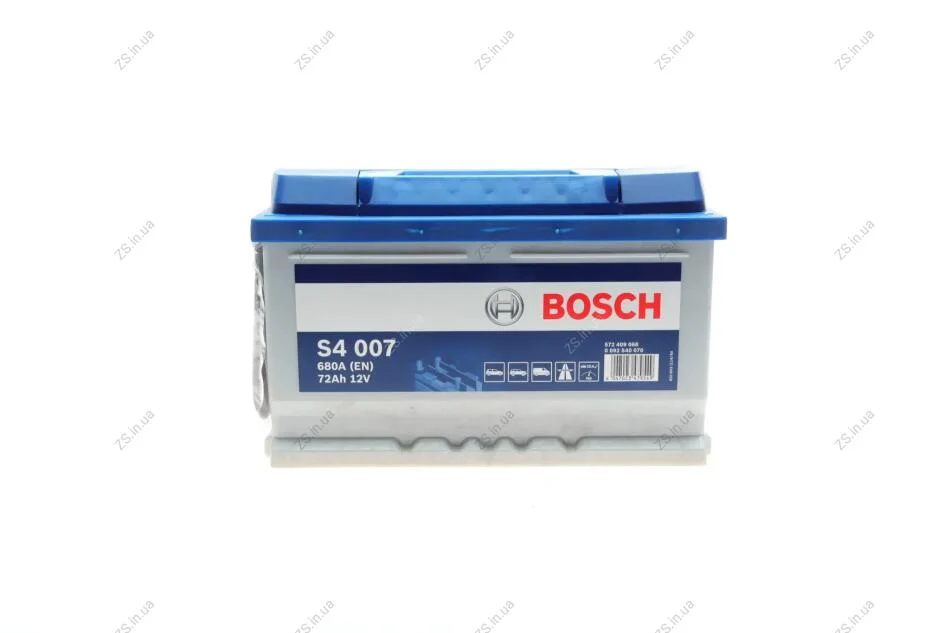 Акумулятор 72Ah-12v BOSCH (S4007) (278x175x175),R,EN680 Bosch 0092S40070 (фото 1)