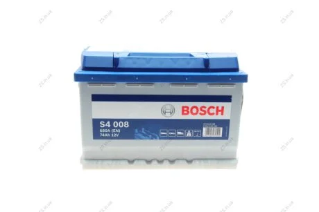 Аккумулятор 74Ah-12v (S4008) (278x175x190),R,EN680 Bosch 0092S40080