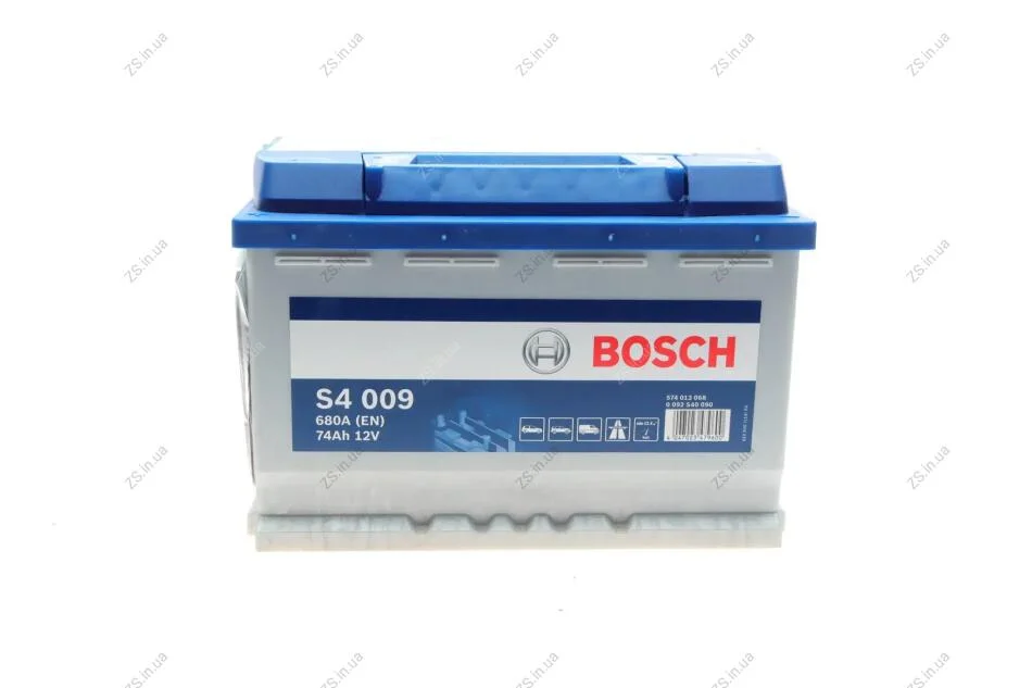 Аккумулятор 74Ah-12v BOSCH (S4009) (278x175x190),L,EN680 Bosch 0092S40090 (фото 1)