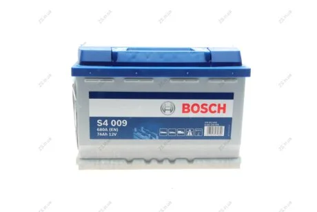 Акумулятор 74Ah-12v (S4009) (278x175x190),L,EN680 Bosch 0092S40090