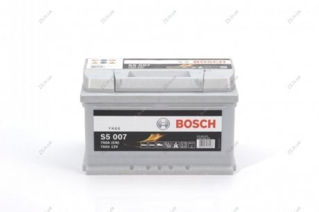 Акумулятор 74Ah-12v (S5007) (278x175x175),R,EN750 Bosch 0092S50070
