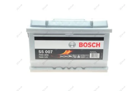 Акумулятор 74Ah-12v (S5007) (278x175x175),R,EN750 Bosch 0092S50070