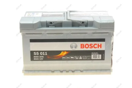 Аккумулятор 85Ah-12v (S5011) (315x175x190),R,EN800 Bosch 0092S50110