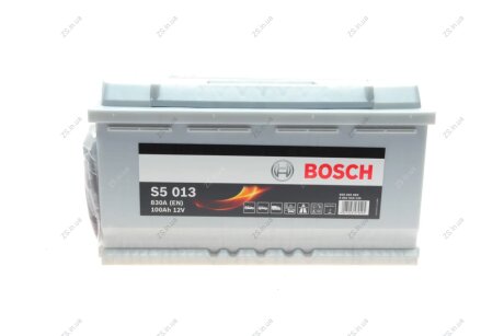 Аккумулятор 100Ah-12v (S5013) (353x175x190),R,EN830 Bosch 0092S50130