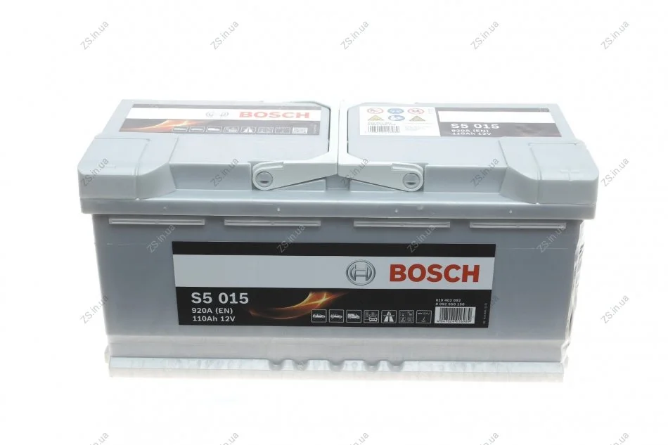 Аккумулятор 110Ah-12v BOSCH (S5015) (393x175x190),R,EN920 Bosch 0092S50150 (фото 1)
