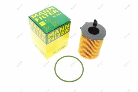 Фільтр масляний двигуна PSA 1.6 BlueHDI 14- (MANN) MANN-FILTER HU7033Z (фото 1)