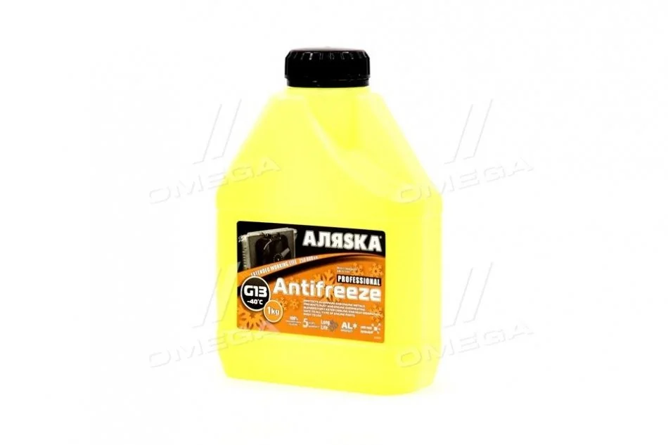 Антифриз Аляsка ANTIFREEZE-40 (желтый) Канистра 1л/0,98кг АЛЯSКА 5369 (фото 1)