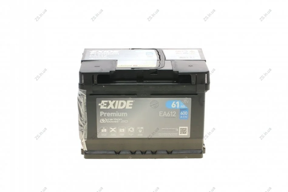 Акумулятор 61Ah-12v Exide PREMIUM (242х175х175),R,EN600 EXIDE EA612 (фото 1)