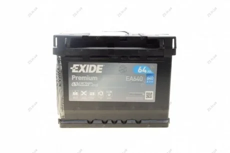 Акумулятор 64Ah-12v PREMIUM (242х175х190),R,EN640 EXIDE EA640