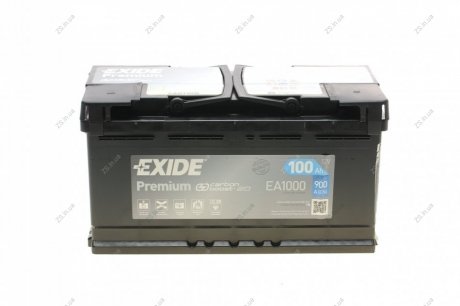 Аккумулятор 100Ah-12v PREMIUM(353х175х190),R,EN900 EXIDE EA1000